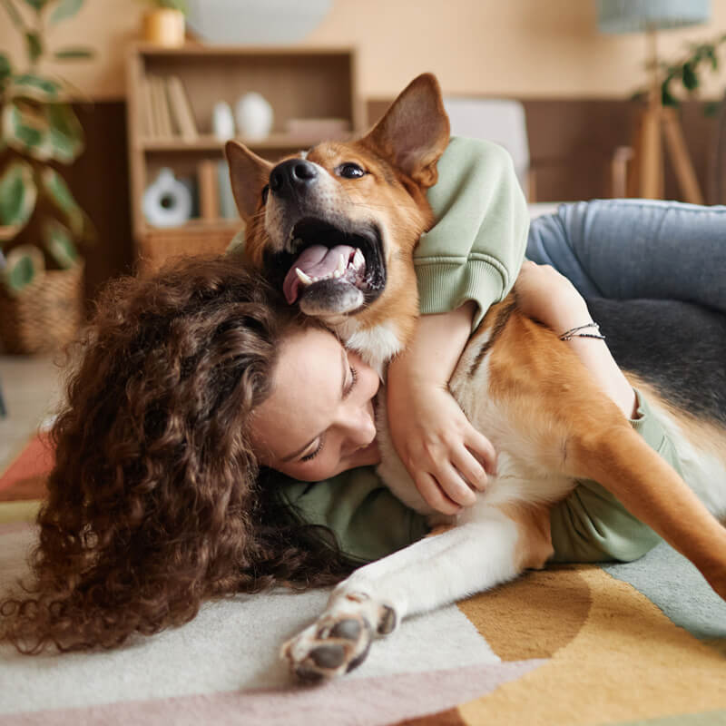 Girl and dog